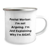 Funny Postal Worker Camping Mug Gifts from Friends to Family, Christmas Unique for Postal Worker Men - Image 2